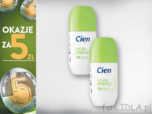 Cien Bodycare Deo Roller Big Ball , cena 5,00 PLN za 2 x 50 ml 
różne rodzaje ...