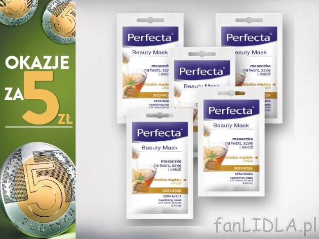 Perfecta Beauty Maseczka , cena 5,00 PLN za 5 x 8ml, 100 ml=12,50 PLN.  
różne rodzaje