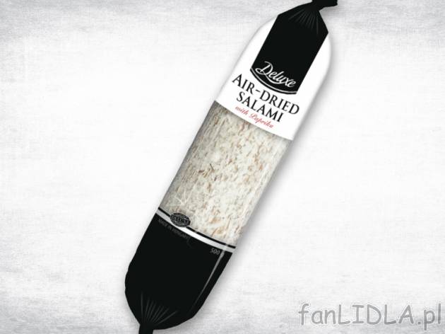 Deluxe Salami ze szlachetną pleśnią , cena 13,00 PLN za 500 g/1 opak., 1 kg=27,98 ...
