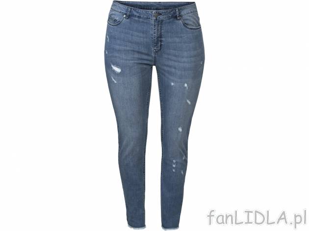 Jeansy Super Skinny Esmara, cena 44,99 PLN 
- rozmiary: 48-54
- elastyczne - dopasowują ...