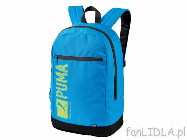 Plecak PUMA , cena 59,90 PLN za 1 szt. 
- wymiary: 31x46x21 cm 
- 4 wzory 
- ...