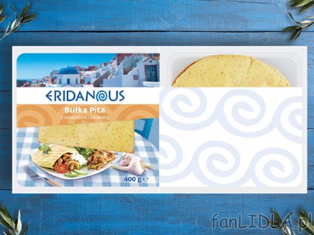 Bułki pita z czosnkiem i kolendrą , cena 3,00 PLN za 400 g/1 opak., 1 kg=9,98 PLN.