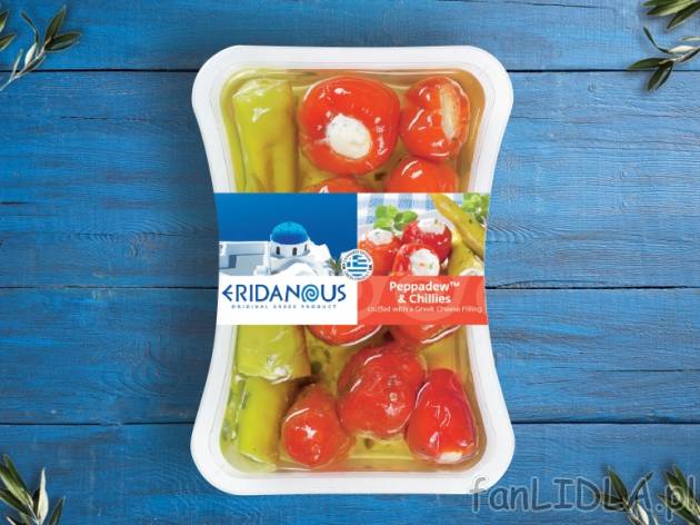 Greckie antipasti , cena 5,00 PLN za 230/250 g/1 opak., 100 g=3,99/3,52 PLN. 
różne ...