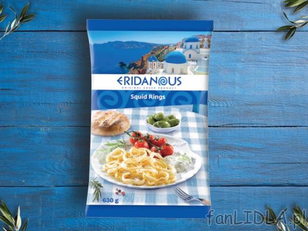 Pierścienie z kalmarów , cena 18,00 PLN za 700 g/1 opak., 1 kg=27,13 PLN.