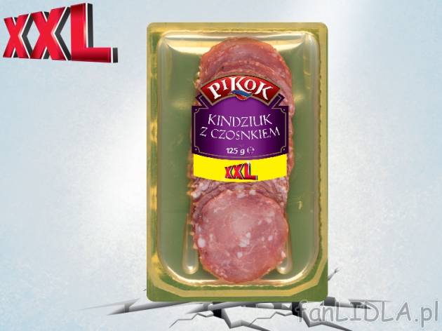 Pikok Kindziuk w plastrach , cena 4,00 PLN za 125 g/1 opak., 100 g=3,99 PLN. 
różne ...