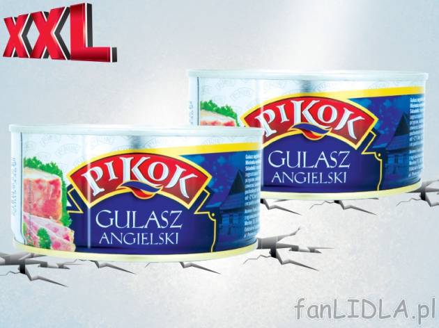 Gulasz angielski 2 szt. , cena 8,00 PLN za 2 x 300 g, 1 kg=13,33 PLN. 
* cena wyłącznie ...