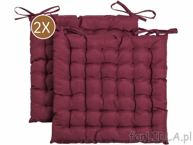 Poduszki na krzesło 40 x 40 cm, 2 szt. Meradiso, cena 34,99 PLN 
- tasiemki do ...