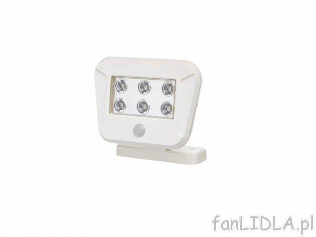 Lampa LED z czujnikiem ruchu , cena 29,99 PLN za 1 szt. 
- moc każdej diody: ok. ...