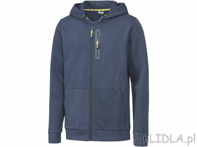 Męska bluza dresowa Crivit, cena 49,99 PLN 
- rozmiary: M-XL
- Hohenstein bezpieczne ...