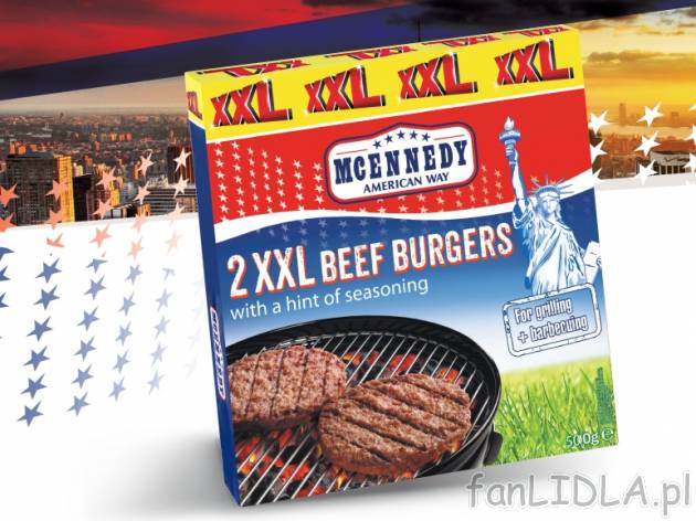 Hamburger , cena 9,99 PLN za 500g, 1kg=19,98 PLN. 
- DWA HAMBURGERY Z NAJLEPSZEGO ...