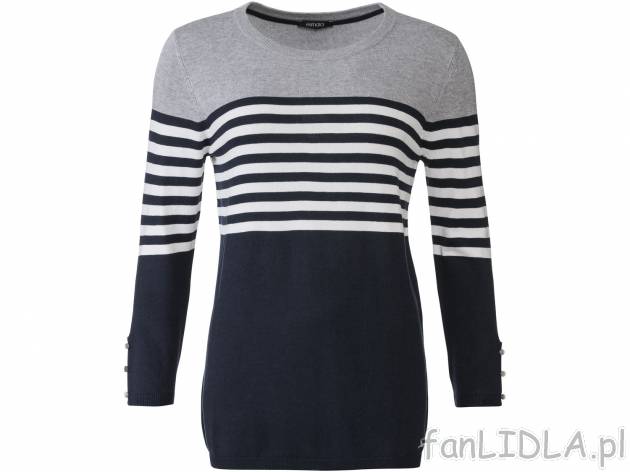 Sweter z wiskozą Esmara, cena 29,99 PLN 
- przyjemnie miękki dzięki wiskozie
- ...