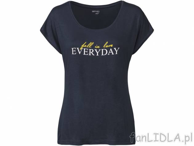 T-shirt Esmara, cena 19,99 PLN 
- 95% wiskozy (LENZING&trade; ECOVERO&trade;), ...