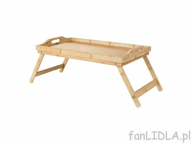 Taca bambusowa 2 w 1 Livarno Living, cena 34,99 PLN 
- 2 w 1: taca i stolik do ...