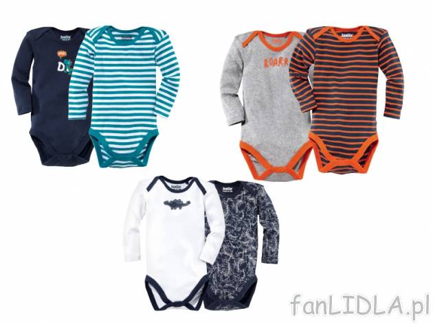 Body niemowlęce 2 szt. Lupilu, cena 19,99 PLN za 2 szt. 
- rozmiary: 56-92 (nie ...