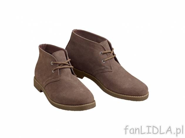 Buty skórzane Livergy, cena 69,90 PLN za 1 para 
- rozmiary: 41-45 
- 3 wzory 
- ...