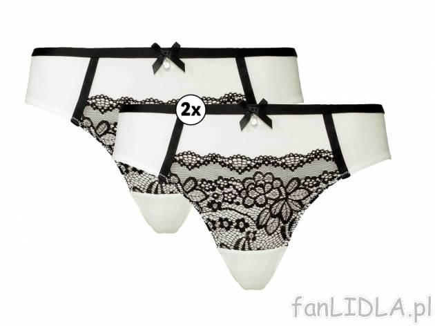 Majtki z koronką, 2 pary* Esmara Lingerie, cena 9,99 PLN 
Cenimy jakość - nasza ...