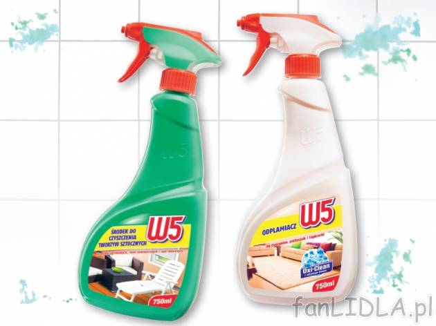 W5 Środek do czyszczenia plastiku lub dywanów , cena 6,00 PLN za 750 ml/1 opak., ...