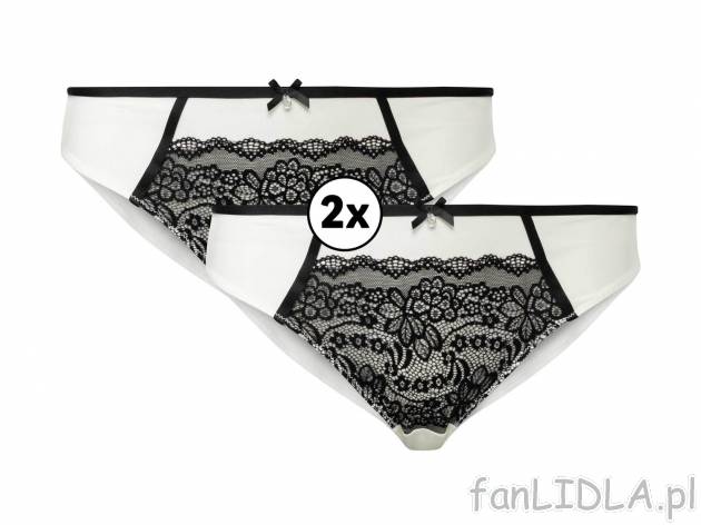 Majtki z koronką, 2 pary* Esmara Lingerie, cena 9,99 PLN 
Cenimy jakość - nasza ...