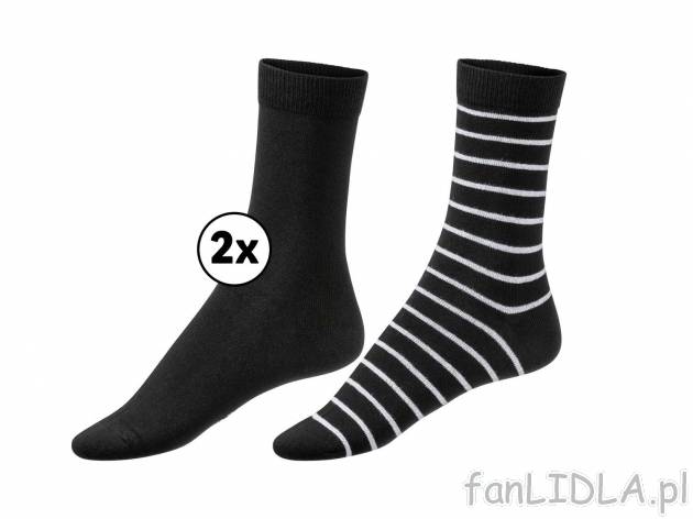 Skarpetki damskie, 2 pary Livergy, cena 9,99 PLN 
- wysoka zawartość bawełny
- ...