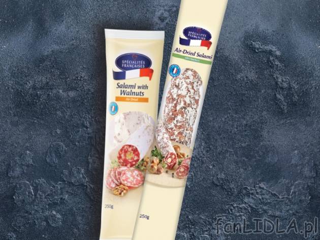 Salami z orzechami włoskimi lub laskowymi , cena 10,00 PLN za 250 g/1 opak., 100 ...