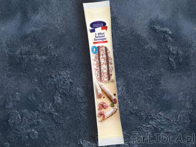 Minisalami suszone , cena 6,00 PLN za 89 g/1 opak., 100 g=11,22 PLN.