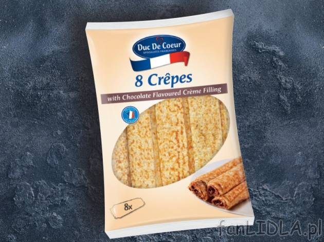 Naleśniki z czekoladą , cena 5,00 PLN za 256 g/1 opak., 1 kg=23,40 PLN.