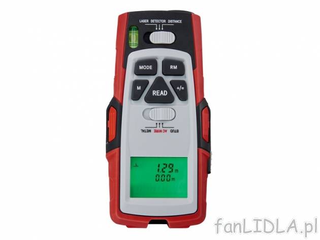 Wielofunkcyjny detektor Powerfix, cena 99,00 PLN za 1 szt. 
- czytelny wyświetlacz ...