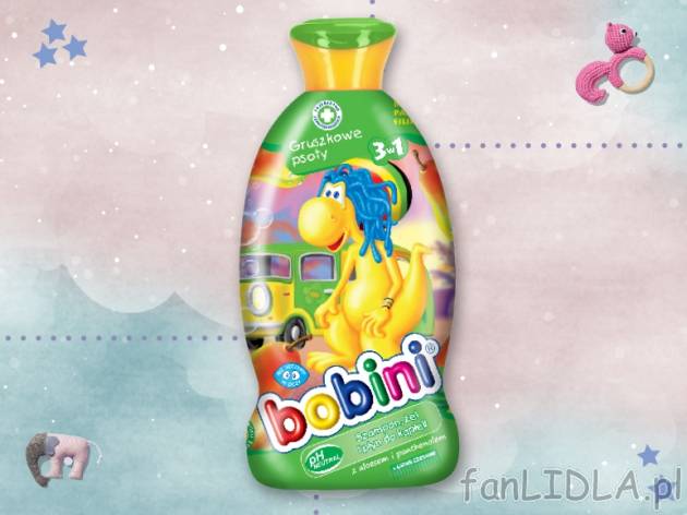 Bobini, szampon, żel i płyn do kąpieli 3w1 , cena 5,00 PLN za 400ml/1 opak., ...