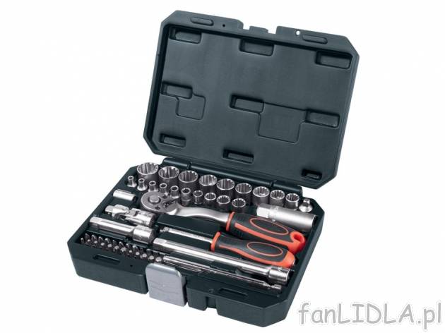 Zestaw kluczy nasadowych Powerfix, cena 89,90 PLN za 1 opak. 
- ze stali chromowo-wanadowej ...