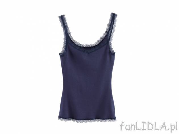 Top damski Esmara, cena 15,99 PLN za 1 szt. 
- ozdobiony elegancką koronką 
- ...