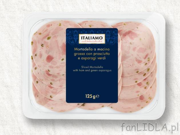 Mortadella z szynką , cena 4,00 PLN za 125 g/1 opak., 100 g=3,99 PLN. 
- różne ...