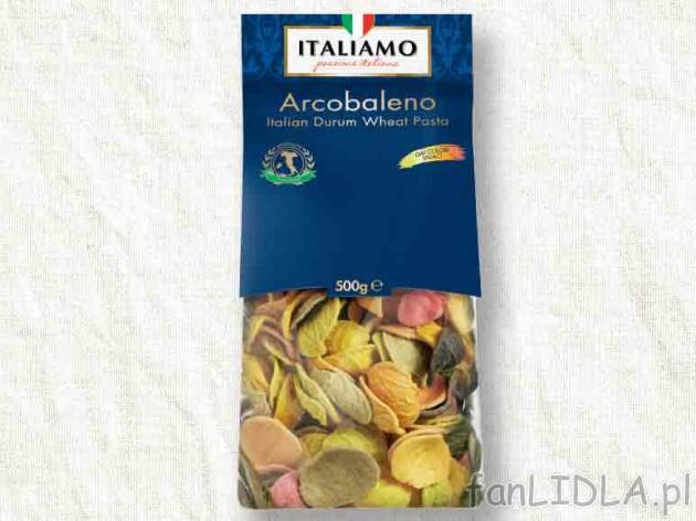Makaron Arcobaleno , cena 5,00 PLN za 500 g/1 opak., 1 kg=11,98 PLN.