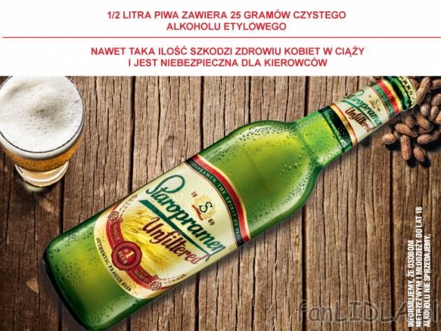 Staropramen niefiltrowane , cena 2,00 PLN za 500 ml/1 but., 1 l=5,98 PLN.
