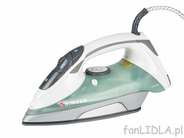 Żelazko parowe 2200 W Singer, cena 69,90 PLN 
ZNANA MARKA OD 1851 ROKU PRASUJ ...