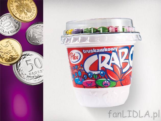 Pilos Jogurt z drażami , cena 0,00 PLN za 135g/1 opak., 100g=0,71 PLN.