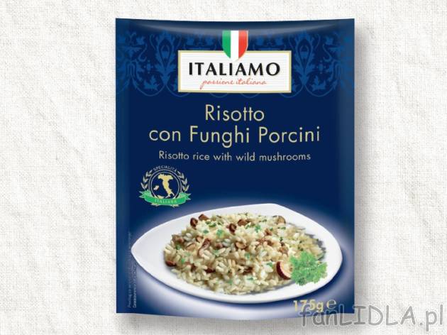 Risotto , cena 3,00 PLN za 175 g/1 opak., 100 g=2,28 PLN.  
-      różne rodzaje
