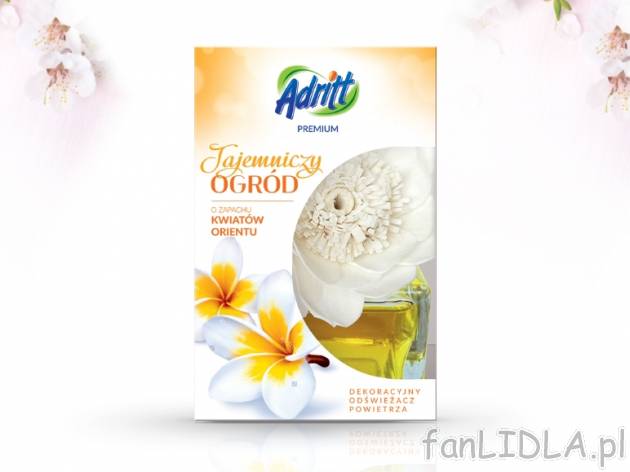 Adritt Premium Odświeżacz powietrza z dyfuzorem - kwiatem , cena 7,00 PLN za 75ml/1 ...