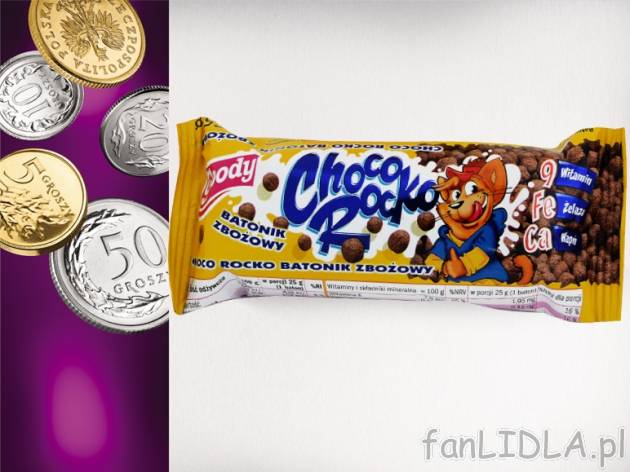 Goody Baton zbożowy w polewie mlecznej , cena 0,00 PLN za 25g/ 1 opak., 100g=2,36 PLN.