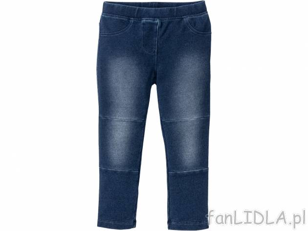 Jegginsy dziewczęce Lupilu, cena 19,99 PLN 
- wygląd jeans&oacute;w, wygoda ...