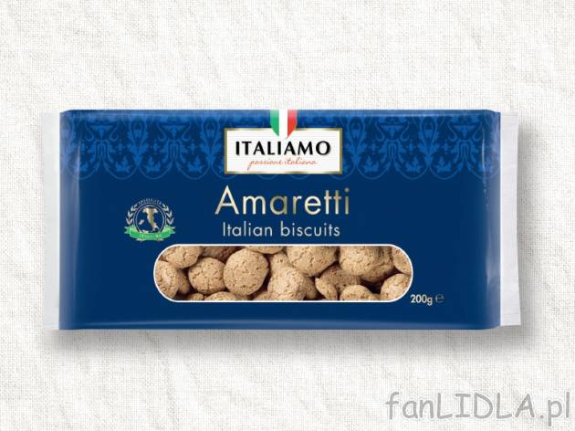 Ciastka Amaretti , cena 3,00 PLN za 200 g/1 opak., 100 g=2,00 PLN.