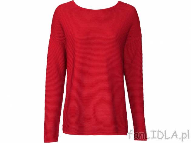 Sweter z bawełną Esmara, cena 34,99 PLN 
- głębokie wycięcie na plecach z tasiemką ...
