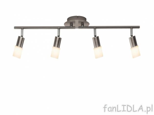 Lampa sufitowa LED , cena 129,00 PLN za 1 szt. 
- wychylne ramiona 
- 4 obrotowe ...