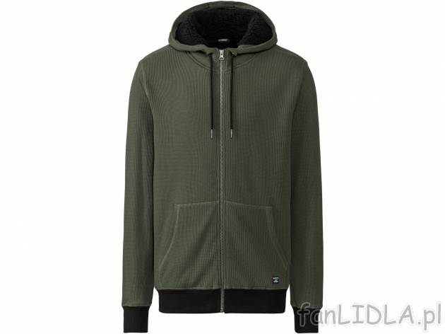 Bluza dresowa z futerkiem Livergy, cena 64,90 PLN 
- wysoka zawartość bawełny
- ...