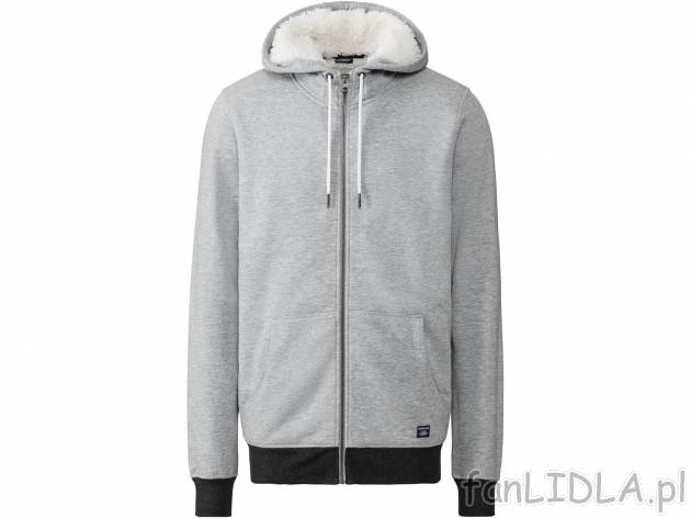 Bluza dresowa z futerkiem Livergy, cena 64,90 PLN 
- wysoka zawartość bawełny
- ...
