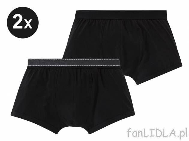 Bokserki, 2 pary Livergy, cena 21,99 PLN 
- 95% bawełny, 5% elastanu (LYCRA®)
- ...