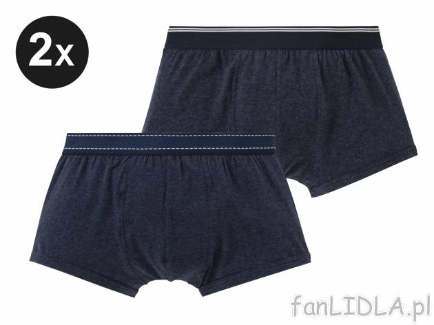 Bokserki, 2 pary Livergy, cena 21,99 PLN 
- 95% bawełny, 5% elastanu (LYCRA®)
- ...