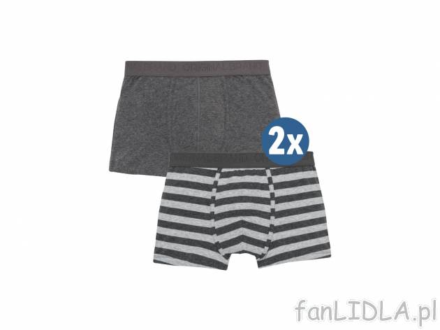 Bokserki, 2 pary Livergy, cena 21,99 PLN 
- 95% bawełny, 5% elastanu (CREORA®)
- ...