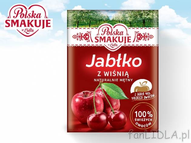 Sok tłoczony 3 l , cena 8,00 PLN za 3l/ 1 opak., 1 l=2,96 PLN.