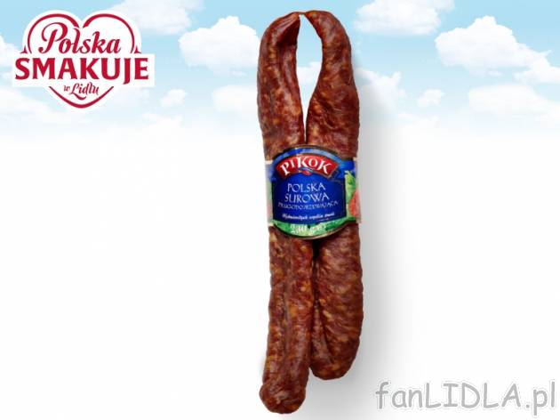 Pikok Kiełbasa polska surowa długodojrzewająca , cena 5,00 PLN za 230 g/1 opak., ...