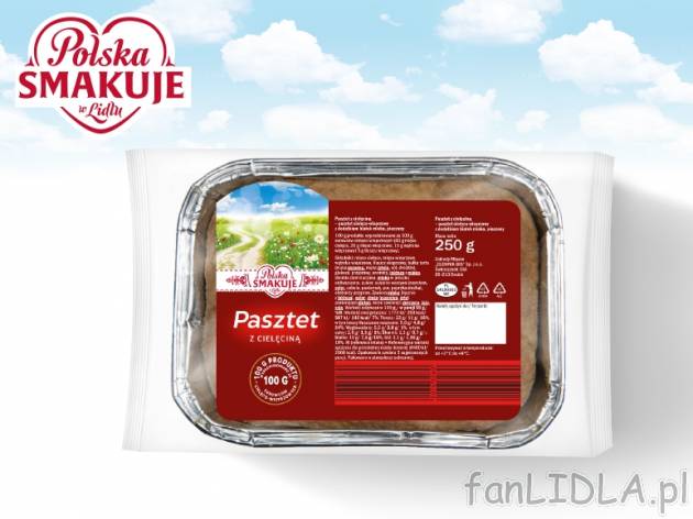 Pasztet , cena 4,00 PLN za 250 g/1 opak., 100 g=2,00 PLN.